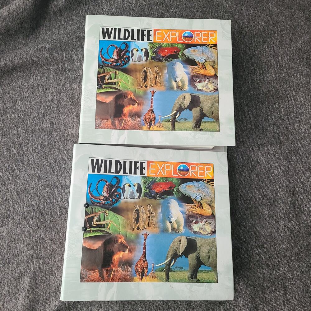 WILDLIFE EXPLORER Set 2 Binders w/Fact Cards Animal Birds Science Home School